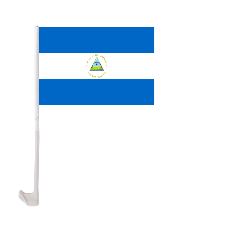 Nicaragua Car Flag 30x45cm Window Clip Nicaraguan Flags Polyester UV Protection Car Decoration Banner with Flagpole
Nicaragua Car Flag 30x45cm Window Clip Nicaraguan Flags Polyester UV Protection Car Decoration Banner with Flagpole
