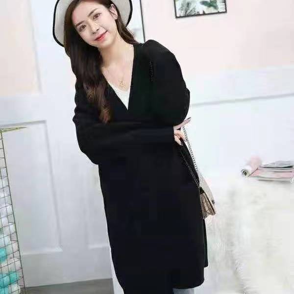 2022 Women's Lazy V-neck Oversize Knits Long Sweater Cardigans Jackets New Women Sweater Korea Cardigan Jacket Coat Outwear TOP Tees