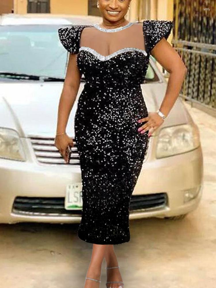 Casual Dresses Vintage Sequin For Women Elegant Formal Party Midi Length Flare Sleeve Bling Glitter Black Evening Cocktail Gowns
Casual Dresses Vintage Sequin For Women Elegant Formal Party Midi Length Flare Sleeve Bling Glitter Black Evening Cocktail Gowns