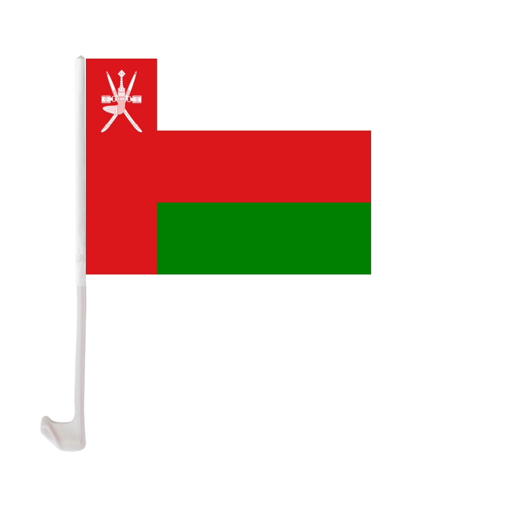 30x45cm Oman Car Flag Polyester UV Protection Window Clip Car Decoration Banner with Flagpole
30x45cm Oman Car Flag Polyester UV Protection Window Clip Car Decoration Banner with Flagpole