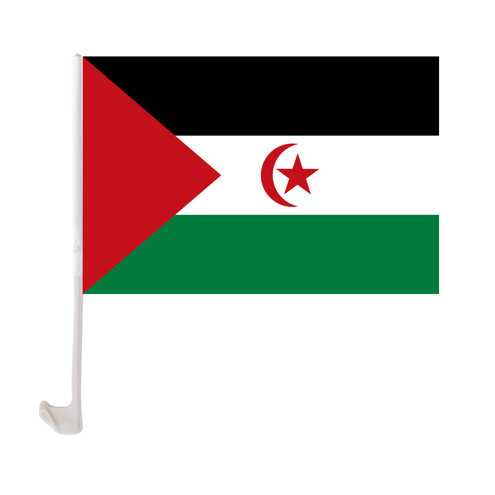 30x45cm Sahrawi Arab Democratic Republic Car Flag Polyester UV Protection Window Clip Car Decoration Banner with Flagpole
30x45cm Sahrawi Arab Democratic Republic Car Flag Polyester UV Protection Window Clip Car Decoration Banner with Flagpole