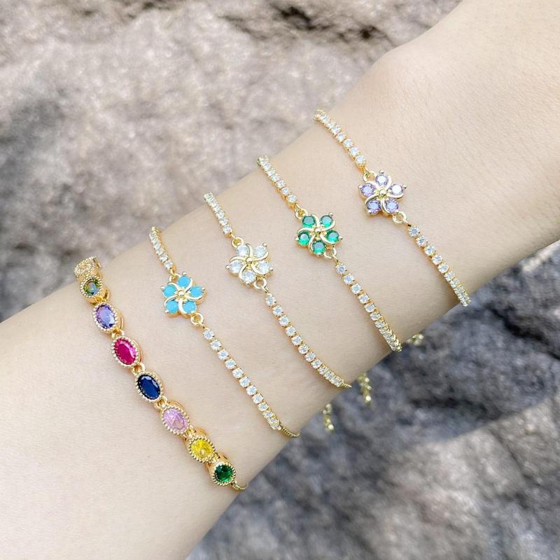 Charm Bracelets FLOLA Rainbow Crystal Tennis For Women Copper Zirconia Daisy Flower Cute Gold Plated Jewelry Gifts Brth17
Charm Bracelets FLOLA Rainbow Crystal Tennis For Women Copper Zirconia Daisy Flower Cute Gold Plated Jewelry Gifts Brth17