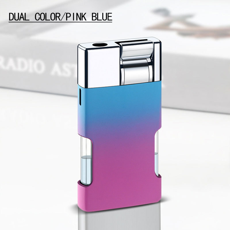 New Fashion Hot Blue Flame Metal Butane Gas Cigarette Cigar Lighters Mini Torch Jet Windproof Lighter Men Gift W260202