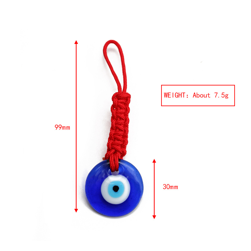 Turkish Evil Eye Keychains Lucky Blue Eye Charm Weave Key Chain Keyring for Men Women Car Key Pendant