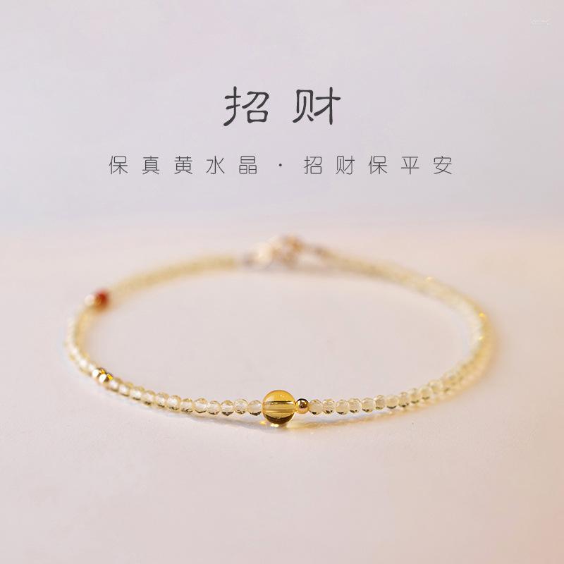 Strand 2mm Lucky Thin Natural Citrine Occidental Bracelet Stone Beads Quartz Bangle Fortune Wrist Chain Woman Exquisite Jewelry Gift
Strand 2mm Lucky Thin Natural Citrine Occidental Bracelet Stone Beads Quartz Bangle Fortune Wrist Chain Woman Exquisite Jewelry Gift