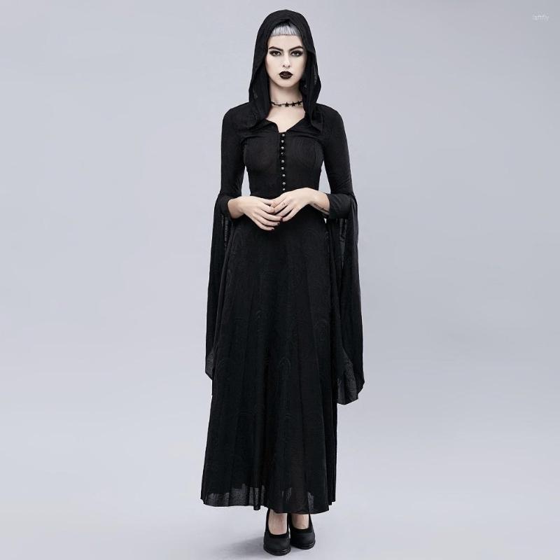 Casual Dresses Fashion Retro Goth Women Dress Long Sleeve Solid Color Hooded Collar V-neck Loose Gothic Style Classic Ladies Autumn, Black
Casual Dresses Fashion Retro Goth Women Dress Long Sleeve Solid Color Hooded Collar V-neck Loose Gothic Style Classic Ladies Autumn, Black