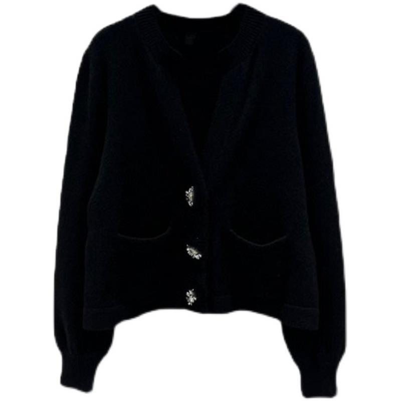 80 XL 2022 Runway Autumn Brand Same Style Women Sweater V Neck Black Long Sleeve Cardigan Women' Sweaters zhen
80 XL 2022 Runway Autumn Brand Same Style Women Sweater V Neck Black Long Sleeve Cardigan Women' Sweaters zhen