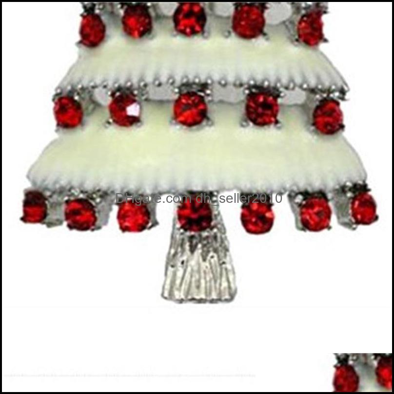Pins Brooches Christmas Tree Enamel Brooches For Women Men Inlaid Colorf Crystal Rhinestone Brooch Pins 1372 D3 Drop Delivery 2021 Je Dhohw