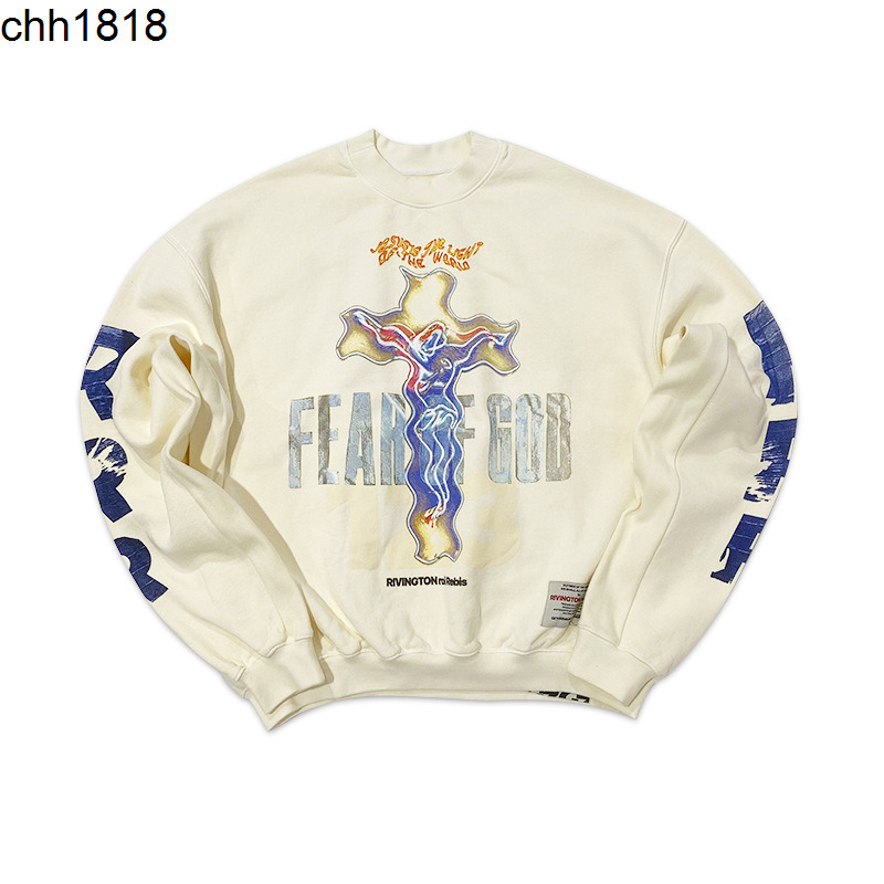 High version 2022 early autumn new American fashion RRR123 co branded FOG gospel cross print pullover, Apricot
High version 2022 early autumn new American fashion RRR123 co branded FOG gospel cross print pullover, Apricot