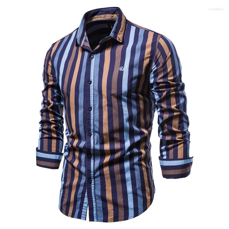 Men's Casual Shirts Spring Cotton Striped Shirt Men Slim Fit Fashion Mens Dress Long-sleeved Quality Business Social Men's, 3-blue-brown
Men's Casual Shirts Spring Cotton Striped Shirt Men Slim Fit Fashion Mens Dress Long-sleeved Quality Business Social Men's, 3-blue-brown