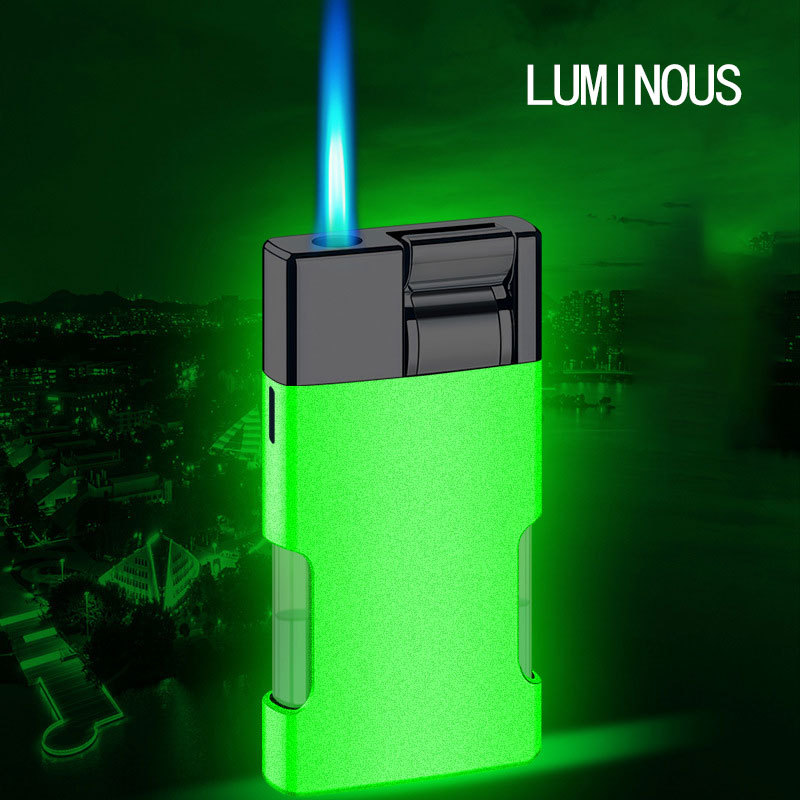 New Fashion Hot Blue Flame Metal Butane Gas Cigarette Cigar Lighters Mini Torch Jet Windproof Lighter Men Gift W260202