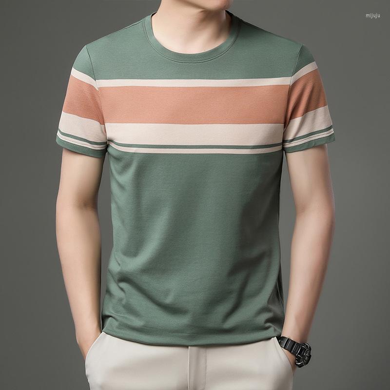 Men's T Shirts MLSHP Summer Wide Striped Men's T-shirts Luxury Round Collar Thin Male Fashion Cotton Simple Man Tees 3XL, Green
Men's T Shirts MLSHP Summer Wide Striped Men's T-shirts Luxury Round Collar Thin Male Fashion Cotton Simple Man Tees 3XL, Green