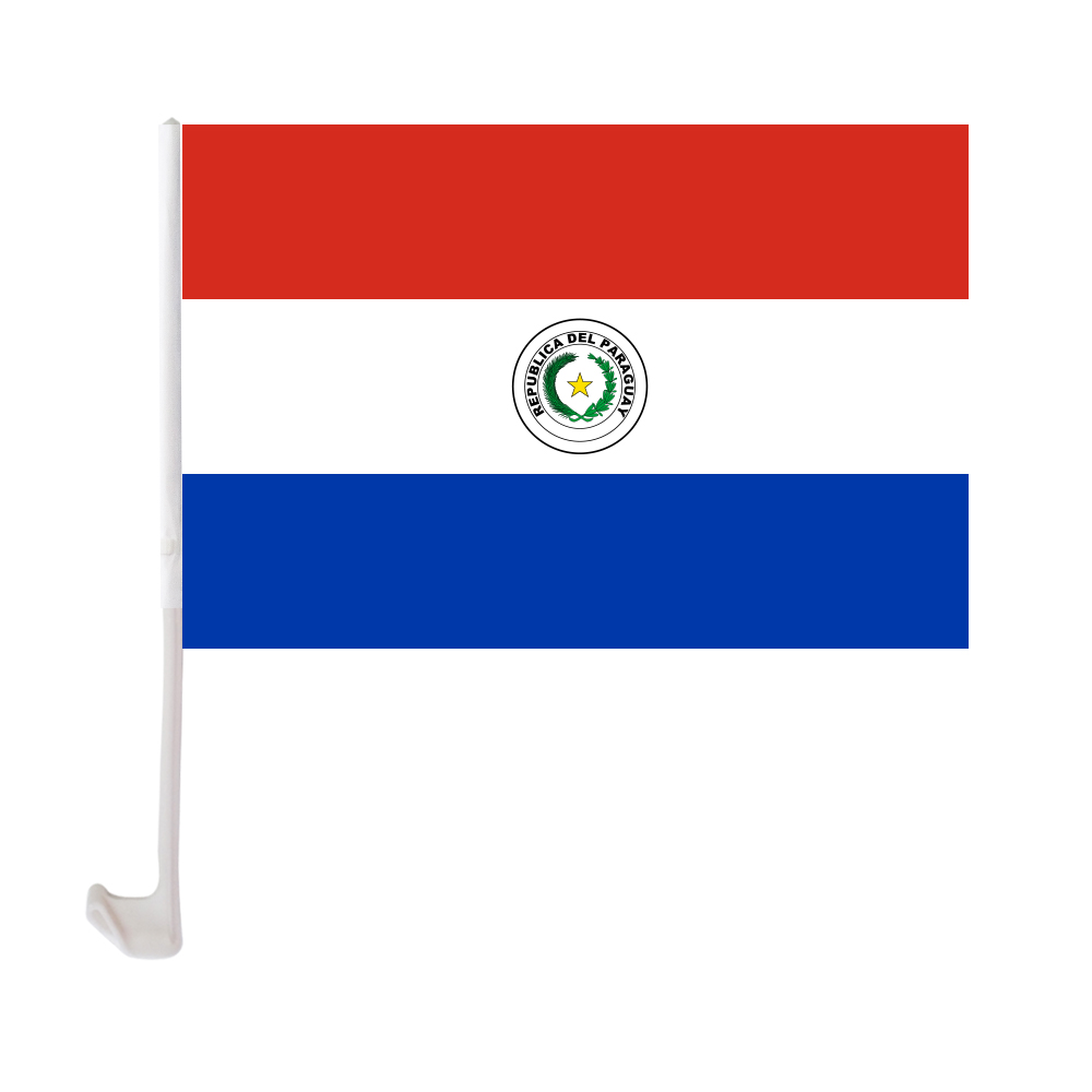 Paraguay Car Flag 30x45cm Window Clip Paraguaian Flags Polyester UV Protection Car Decoration Banner with Flagpole
Paraguay Car Flag 30x45cm Window Clip Paraguaian Flags Polyester UV Protection Car Decoration Banner with Flagpole