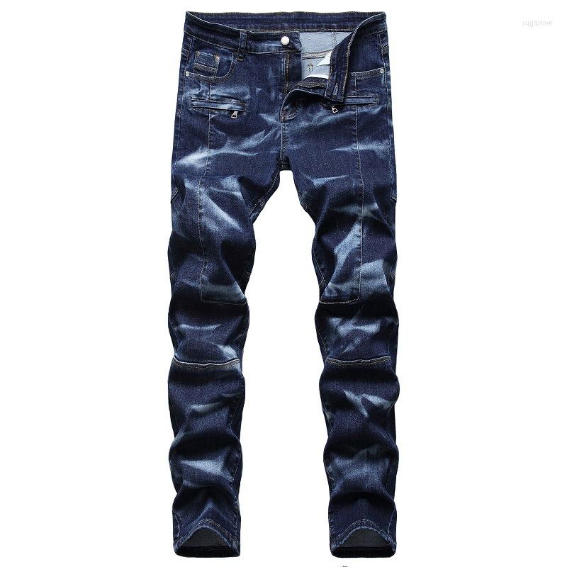 Men's Jeans 2022 Men's Blue Stretch European American Personality Zipper Denim Pants Fashion Pockets Trousers
Men's Jeans 2022 Men's Blue Stretch European American Personality Zipper Denim Pants Fashion Pockets Trousers