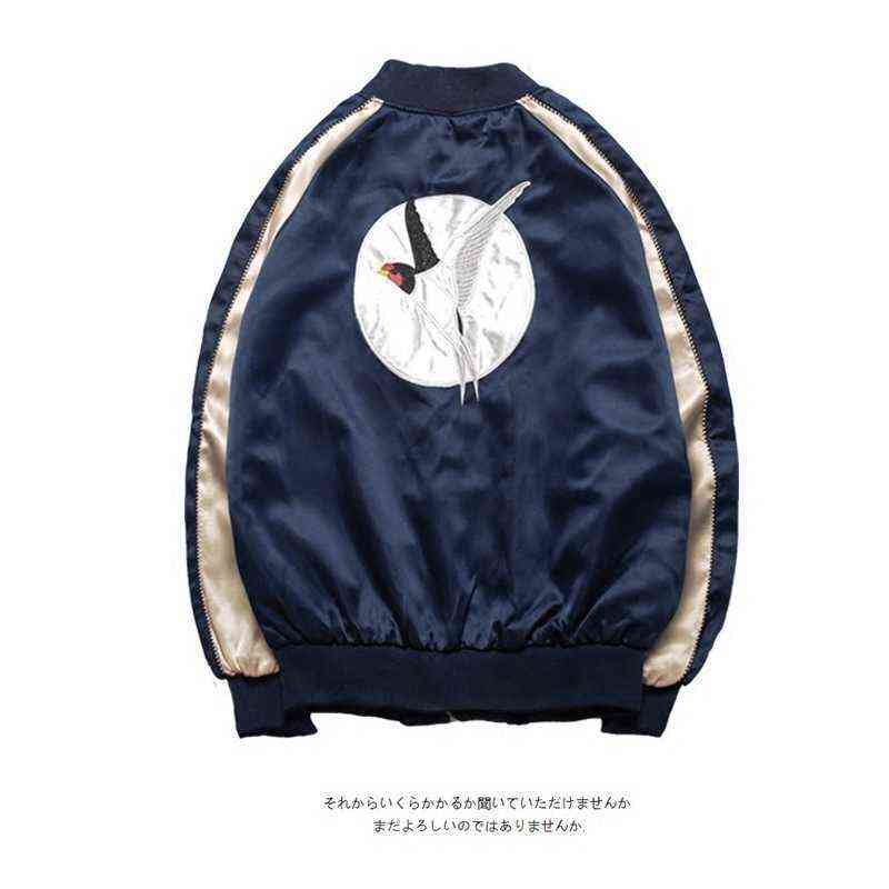 Men's Jackets broidered Autumn Jackets Men Long Seve Yokosuka Souvenir Streetwear Sukajan Luxury Ma Cardigan Japan Stain Baseball Coat 0915H