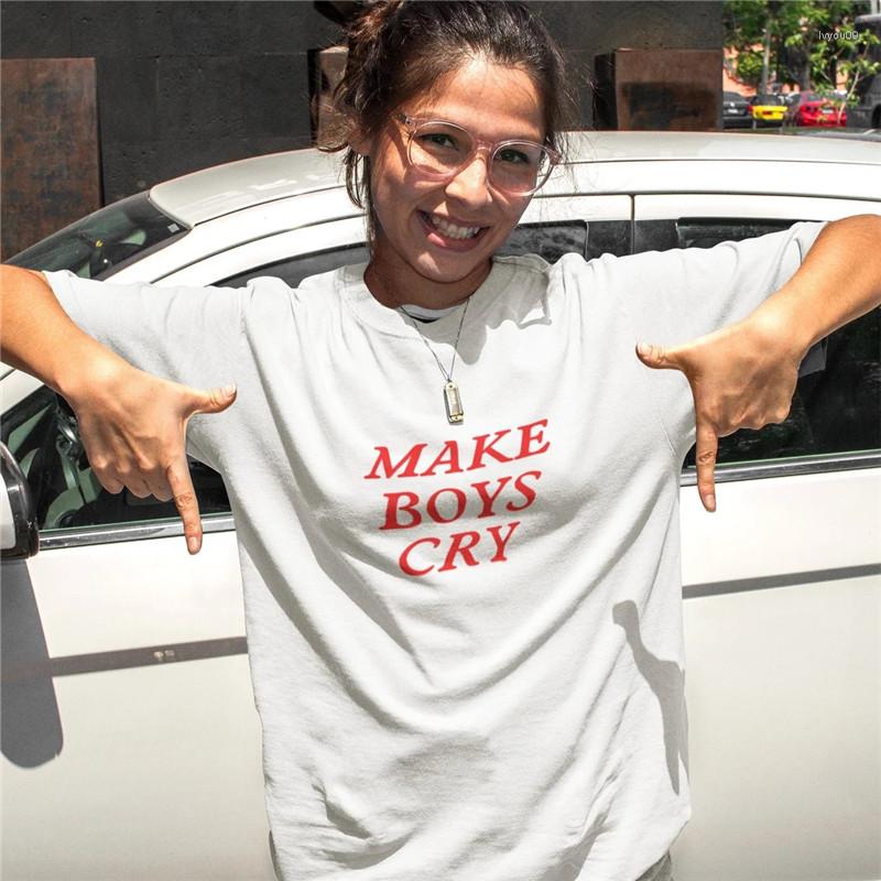 Men' T Shirts Make Boys Cry Women Cropped Top Harajuku Funny Outfits Summer Fashion Loose Shirt Crop Tops Ladies Clothes Gothic T-shirts, White
Men' T Shirts Make Boys Cry Women Cropped Top Harajuku Funny Outfits Summer Fashion Loose Shirt Crop Tops Ladies Clothes Gothic T-shirts, White