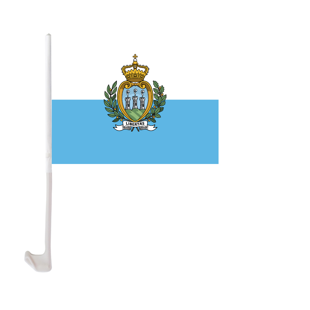 30x45cm San Marino Car Flag Polyester UV Protection Window Clip Car Decoration Banner with Flagpole
30x45cm San Marino Car Flag Polyester UV Protection Window Clip Car Decoration Banner with Flagpole