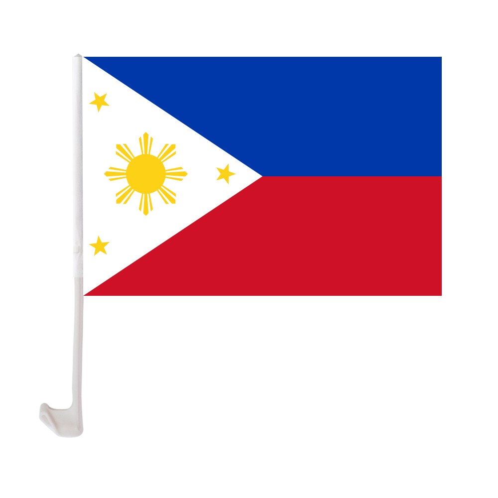 30x45cm Philippines Car Flag Polyester UV Protection Window Clip Car Decoration Banner with Flagpole
30x45cm Philippines Car Flag Polyester UV Protection Window Clip Car Decoration Banner with Flagpole