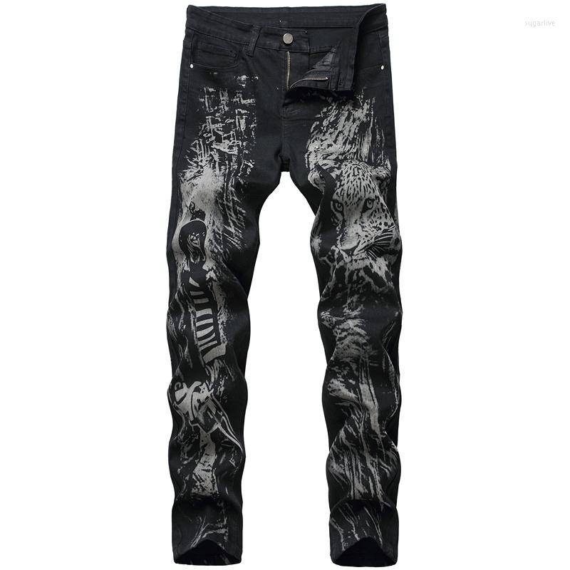 Men's Jeans Printed Men's Fashion Original Design Leopard Print Black Trousers Stretch Slim Pants Midwaist Casual Clothing
Men's Jeans Printed Men's Fashion Original Design Leopard Print Black Trousers Stretch Slim Pants Midwaist Casual Clothing