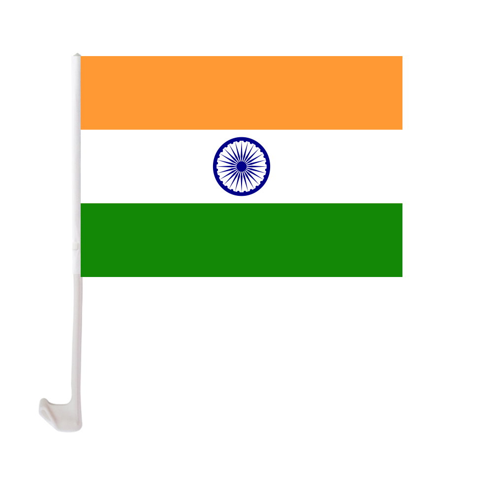 India Car Flag 30x45cm Window Clip Indian Flags Polyester UV Protection Car Decoration Banner with Flagpole
India Car Flag 30x45cm Window Clip Indian Flags Polyester UV Protection Car Decoration Banner with Flagpole