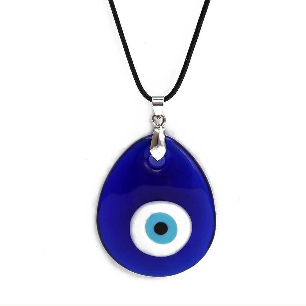 Fashion Turkish Evil Eye water drop Pendant Choker Necklace Lucky Blue Eyes Clavicle Chain Necklace Party Jewelry For Women Girls Gift