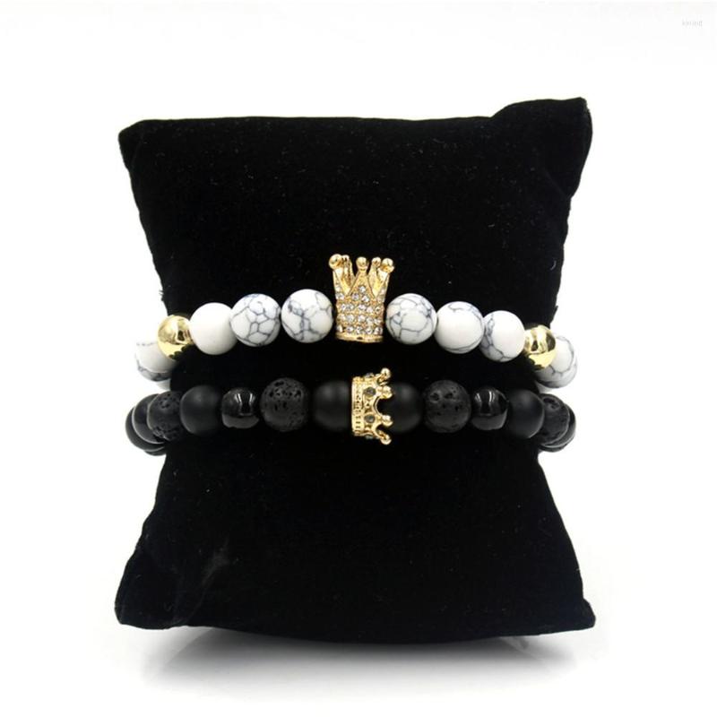 Strand Double Row Stone Beads Bracelet For Women Men Novelty Crown King Queen Beaded Charm Bracelets Cool Fashion Jewelry Boy Girl
Strand Double Row Stone Beads Bracelet For Women Men Novelty Crown King Queen Beaded Charm Bracelets Cool Fashion Jewelry Boy Girl