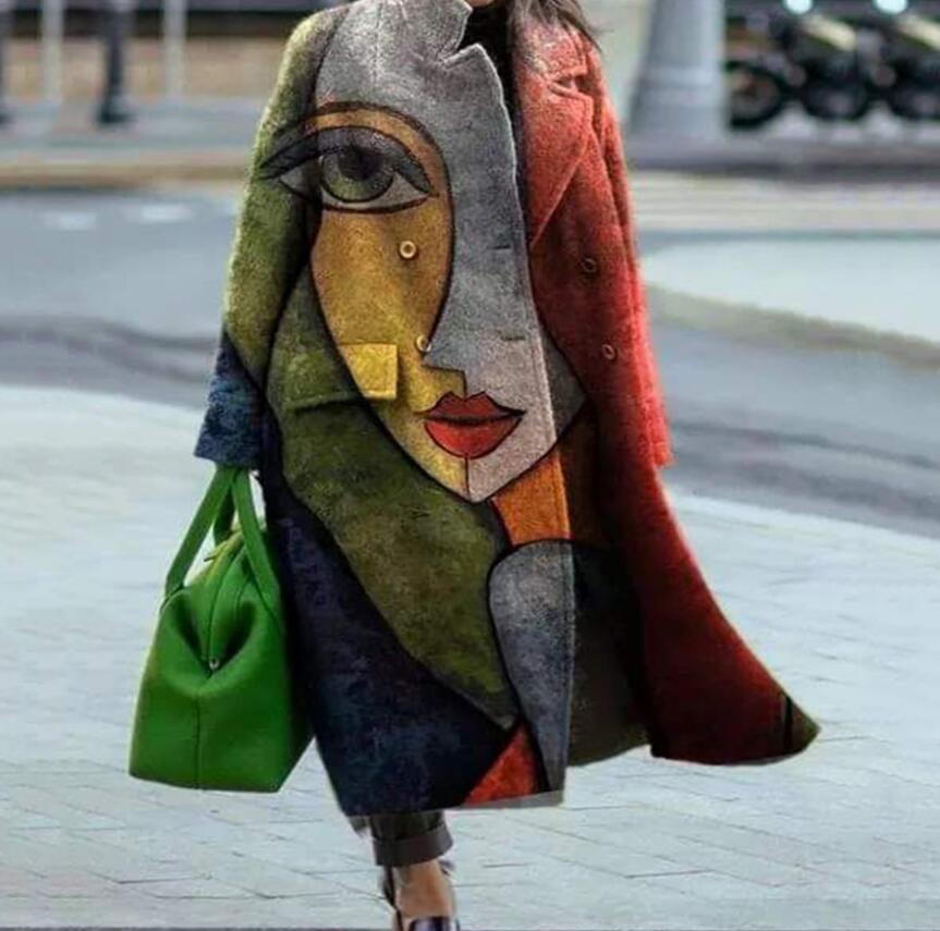 Women' Wool & Blends Long sleeve lapel letter printed flowers plaid fashionable Turn-down Collar Jacket Solid Pocket loose oversized Long Outwear Trench Coats
Women' Wool & Blends Long sleeve lapel letter printed flowers plaid fashionable Turn-down Collar Jacket Solid Pocket loose oversized Long Outwear Trench Coats