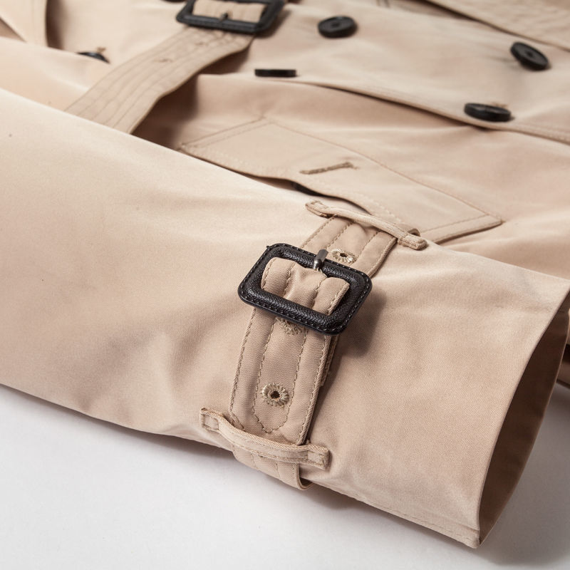 Men's Wool Blends Men's Lapel Trench Coat Double Breasted Slim Fit Jacket Medium and Long Spring and Autumn Thin British Style Business 2209