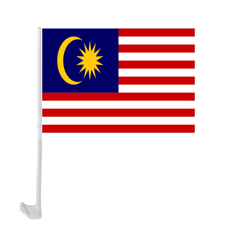 Malaysia Car Flag 30x45cm Window Clip Malaysian Flags Polyester UV Protection Car Decoration Banner with Flagpole
Malaysia Car Flag 30x45cm Window Clip Malaysian Flags Polyester UV Protection Car Decoration Banner with Flagpole