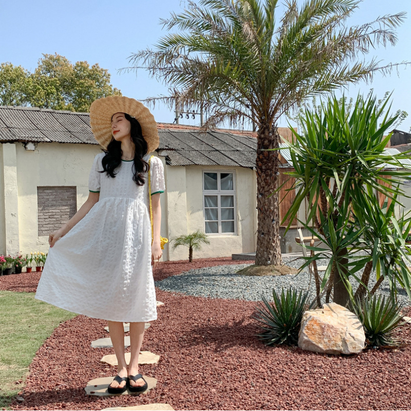 Family Matching Outfits Mother And Daughter White Dresses Women's Girls Summer Dress Mom And Baby Equal Matching Clothes Parent Child Clothing Ro