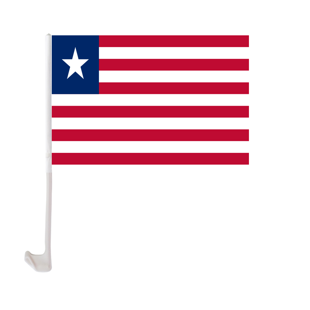 Liberia Car Flag 30x45cm Window Clip Liberian Flags Polyester UV Protection Car Decoration Banner with Flagpole
Liberia Car Flag 30x45cm Window Clip Liberian Flags Polyester UV Protection Car Decoration Banner with Flagpole