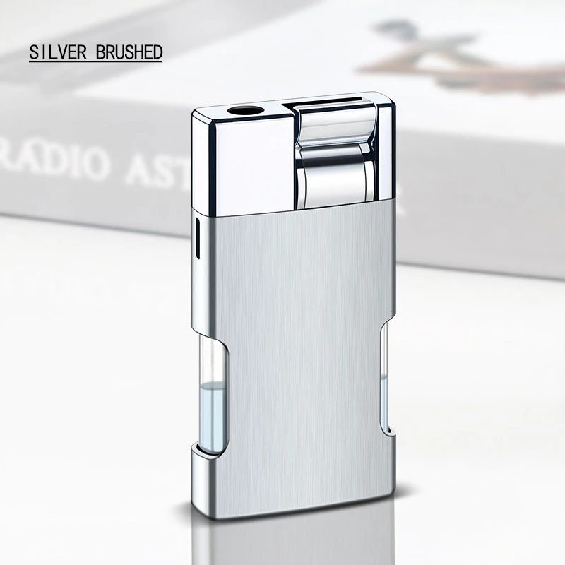 New Fashion Hot Blue Flame Metal Butane Gas Cigarette Cigar Lighters Mini Torch Jet Windproof Lighter Men Gift W260202