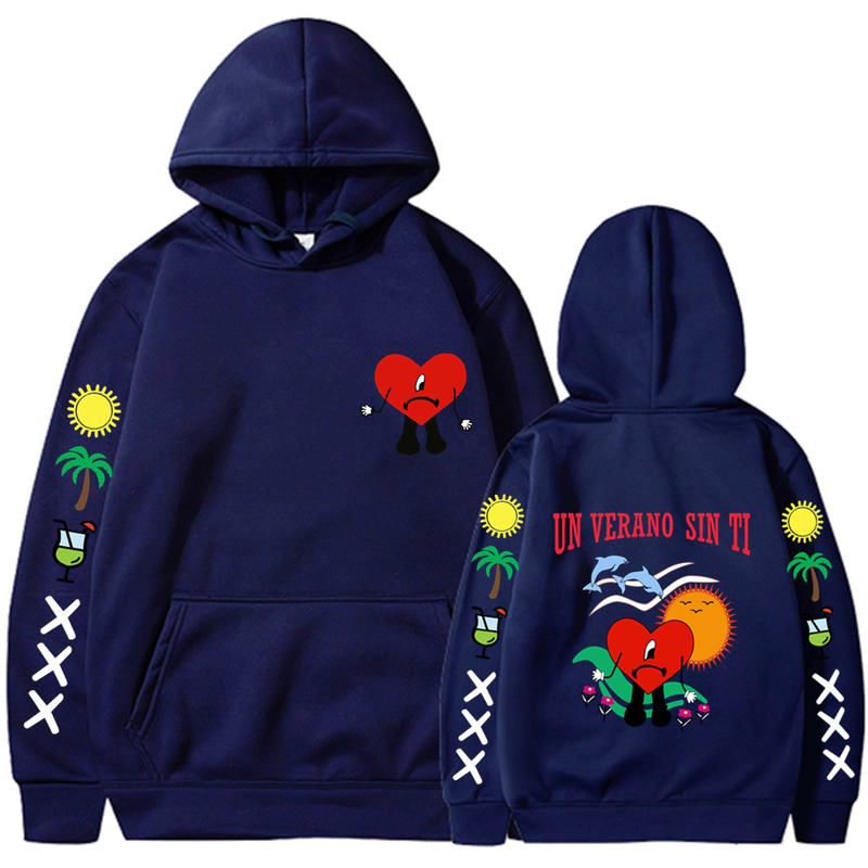 Men's Hoodies Sweatshirts Bad Bunny UN VERANO SIN TI Graphics Double Sided Print Hoodie Women Oversized Unisex Pullover Streetwear Coats 220915