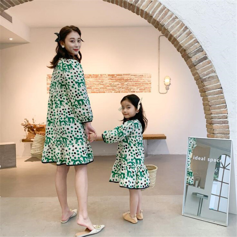 Family Matching Outfits Family Matching Clothes Spring Mother Daughter Dresses Long Sleeve Floral Mom And Daughter Clothes Mommy And Me Clothes 220914