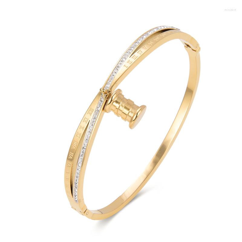 Bangle FYSARA Trendy Top Selling Roman Numerals Crystal Charm Bracelets For Women Stainless Steel Bracelet Birthday Gift
Bangle FYSARA Trendy Top Selling Roman Numerals Crystal Charm Bracelets For Women Stainless Steel Bracelet Birthday Gift