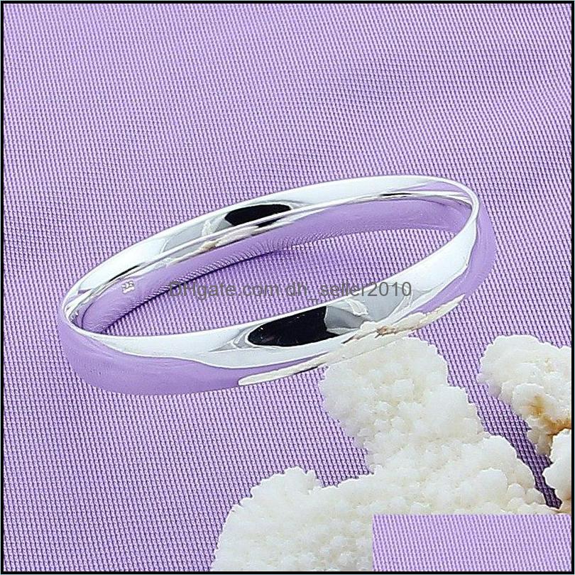 Bangle 925 Sterling Sier 10Mm Smooth Solid Bracelet Bangles For Women Men Wedding Engagement Party Jewelry 1250 T2 Drop Delivery 2021 Dh93R