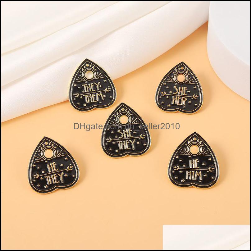 Pins Brooches Pronouns Enamel Pins Custom She Her He Him They Them Brooches Lapel Badges Jewelry Gift 1459 E3 Drop Delivery 2021 Dhse Dhmvh