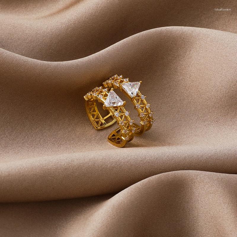 Cluster Rings 2022 Korean Exquisite Triangle Double Layer Atmosphere Ring Fashion Temperament Simple Opening Women's Jewelry
Cluster Rings 2022 Korean Exquisite Triangle Double Layer Atmosphere Ring Fashion Temperament Simple Opening Women's Jewelry