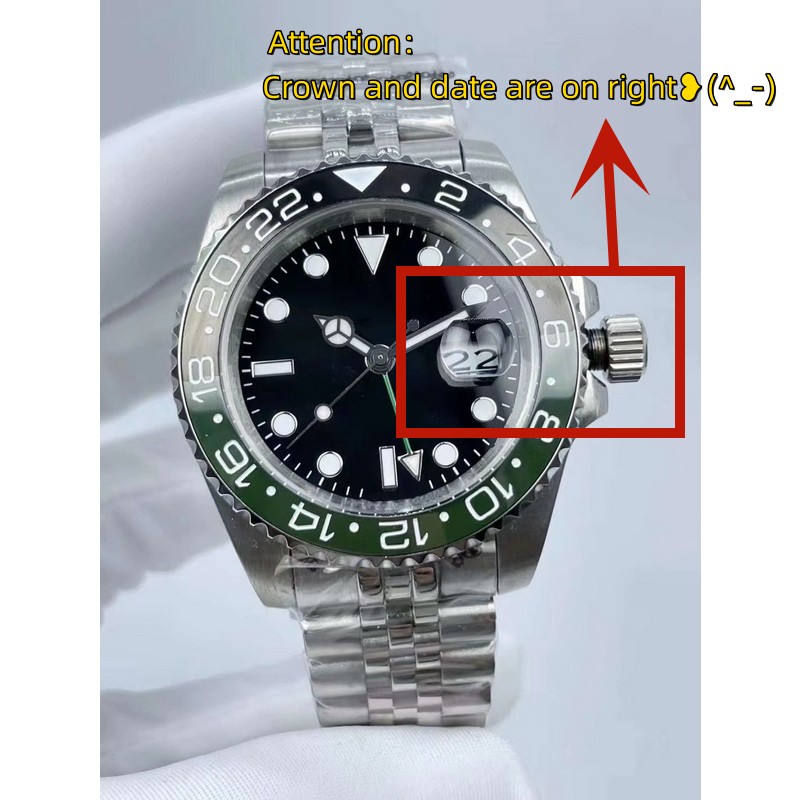 Right date-sprit Watch 40mm automatic movement mechanical stainless steel Montre De Luxe Glass mens sapphire glass luminous wristwatch, Watch-strap a
Right date-sprit Watch 40mm automatic movement mechanical stainless steel Montre De Luxe Glass mens sapphire glass luminous wristwatch, Watch-strap a