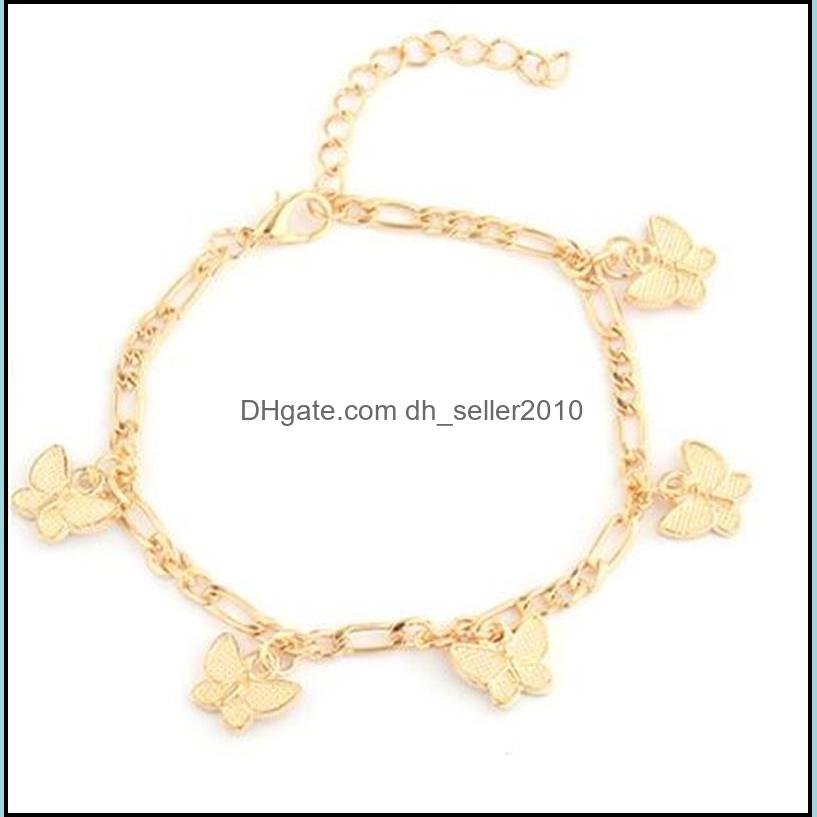 Anklets Rhinestone Crystal Ankle Bracelets For Women Sandals Butterfly Anklet Boho Beach Foot Iced Out Chains Anklets Female Fashion Dhuia