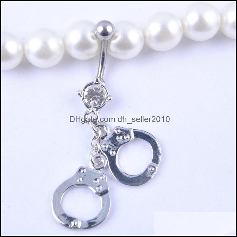 Navel Bell Button Rings D0179 1 Color Clear Handcut Belly Style Button Ring Navel Rings Body Piercing Jewelry Dangle Accessories Fas Dhgnc