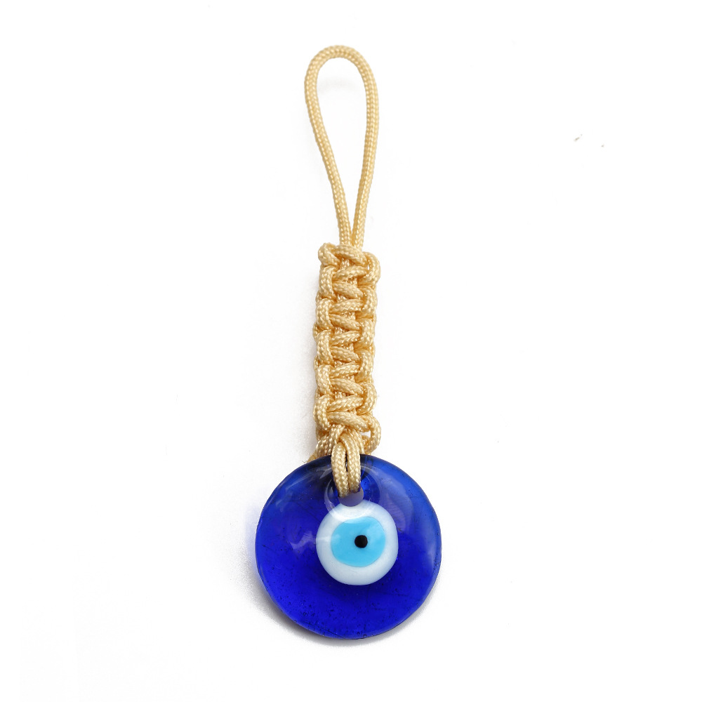 Turkish Evil Eye Keychains Lucky Blue Eye Charm Weave Key Chain Keyring for Men Women Car Key Pendant