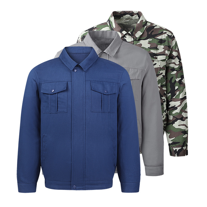 Men's Jackets Summer outdoor work coat charging fan cooling camouflage suit intelligent air conditioning pure cotton washing jacket 220915
