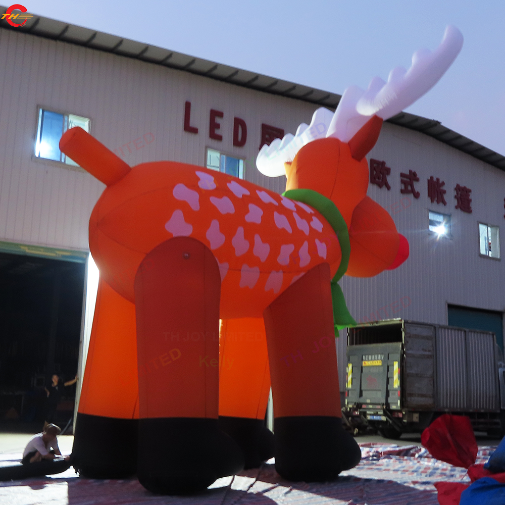 ship outdoor activities 6m 8m christmas decoration giant inflatable reindeer Christmas deer for