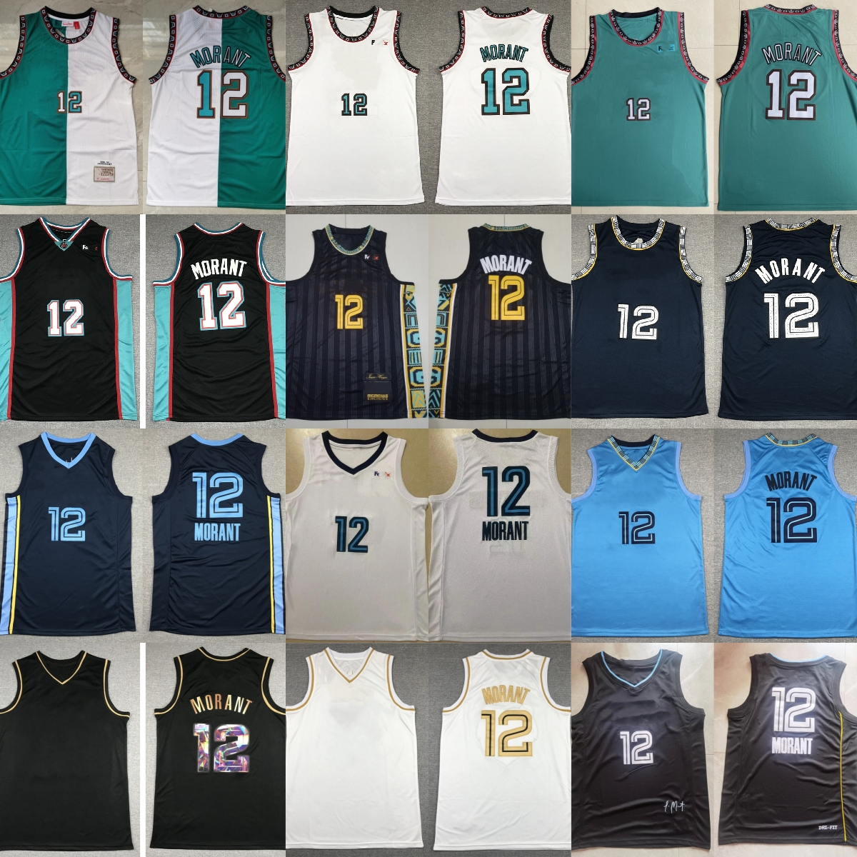 New Season City Basketball 12 Ja Morant Jersey Stitched Blue Golden Jerseys Mitchell and Ness 1998-99 Morant Green White, As picture
New Season City Basketball 12 Ja Morant Jersey Stitched Blue Golden Jerseys Mitchell and Ness 1998-99 Morant Green White, As picture