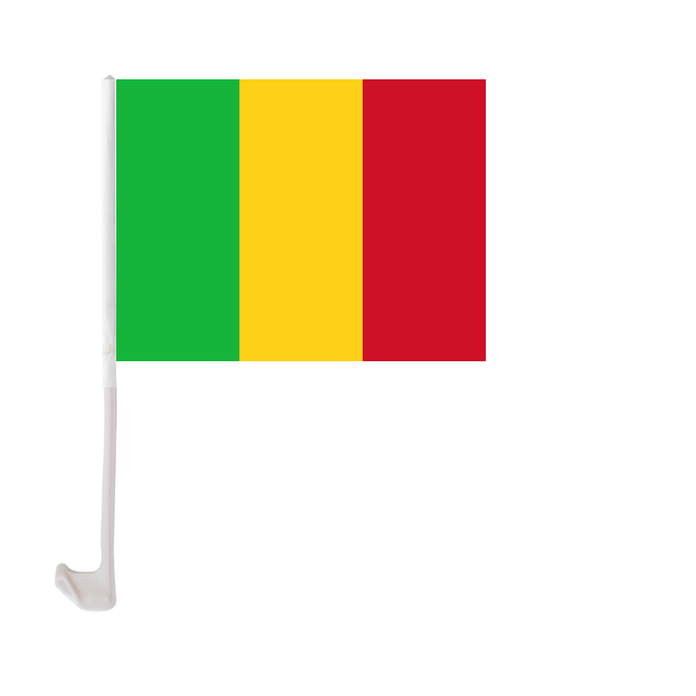 Mali Car Flag 30x45cm Window Clip Malian Flags Polyester UV Protection Car Decoration Banner with Flagpole
Mali Car Flag 30x45cm Window Clip Malian Flags Polyester UV Protection Car Decoration Banner with Flagpole