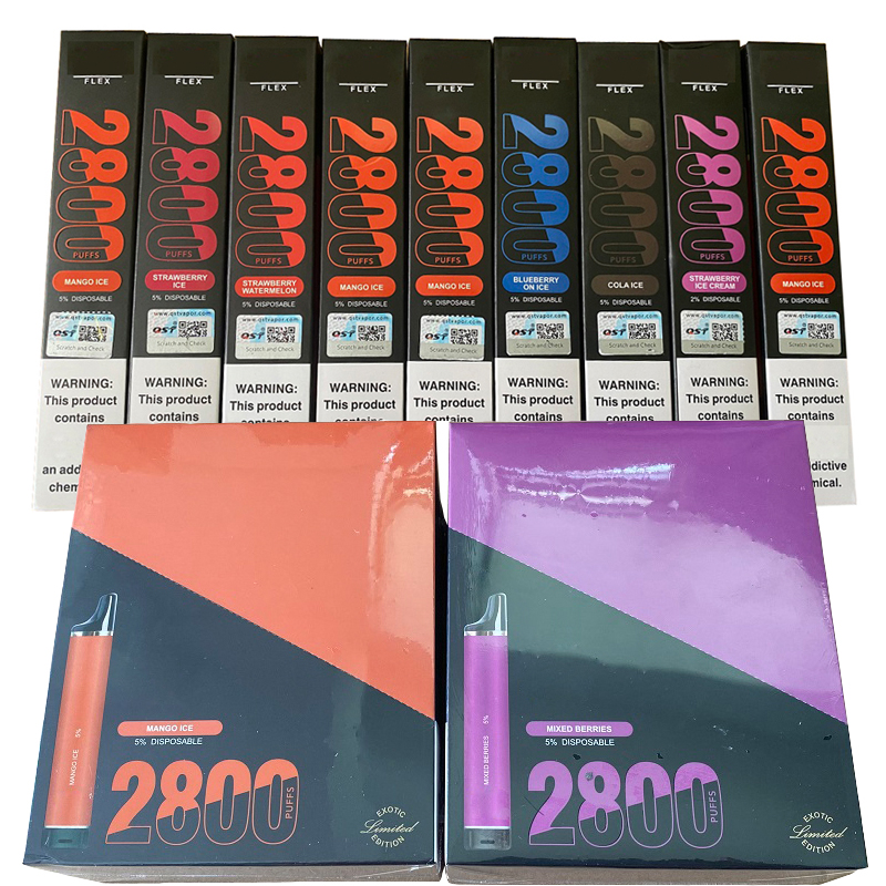 Puff Flex 2800 disposable Vape e cigarette 850mah battery pre-filled 8ml vaporizer 25 colors
Puff Flex 2800 disposable Vape e cigarette 850mah battery pre-filled 8ml vaporizer 25 colors