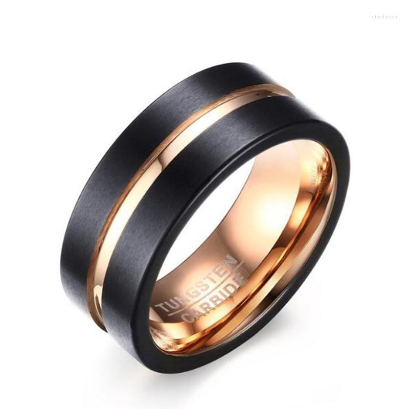 Wedding Rings 8mm Width Men Tungsten Metal Black & Gold-color Ring Fashion Party Jewelry
Wedding Rings 8mm Width Men Tungsten Metal Black & Gold-color Ring Fashion Party Jewelry