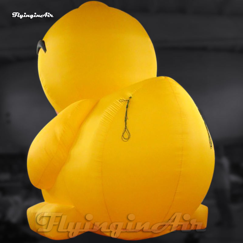 Outdoor Giant Advertising Inflatable Rubber Duck Balloon 6m Yellow Air Blow Up Cartoon Duck Model With Sunglasses For Park Decoration