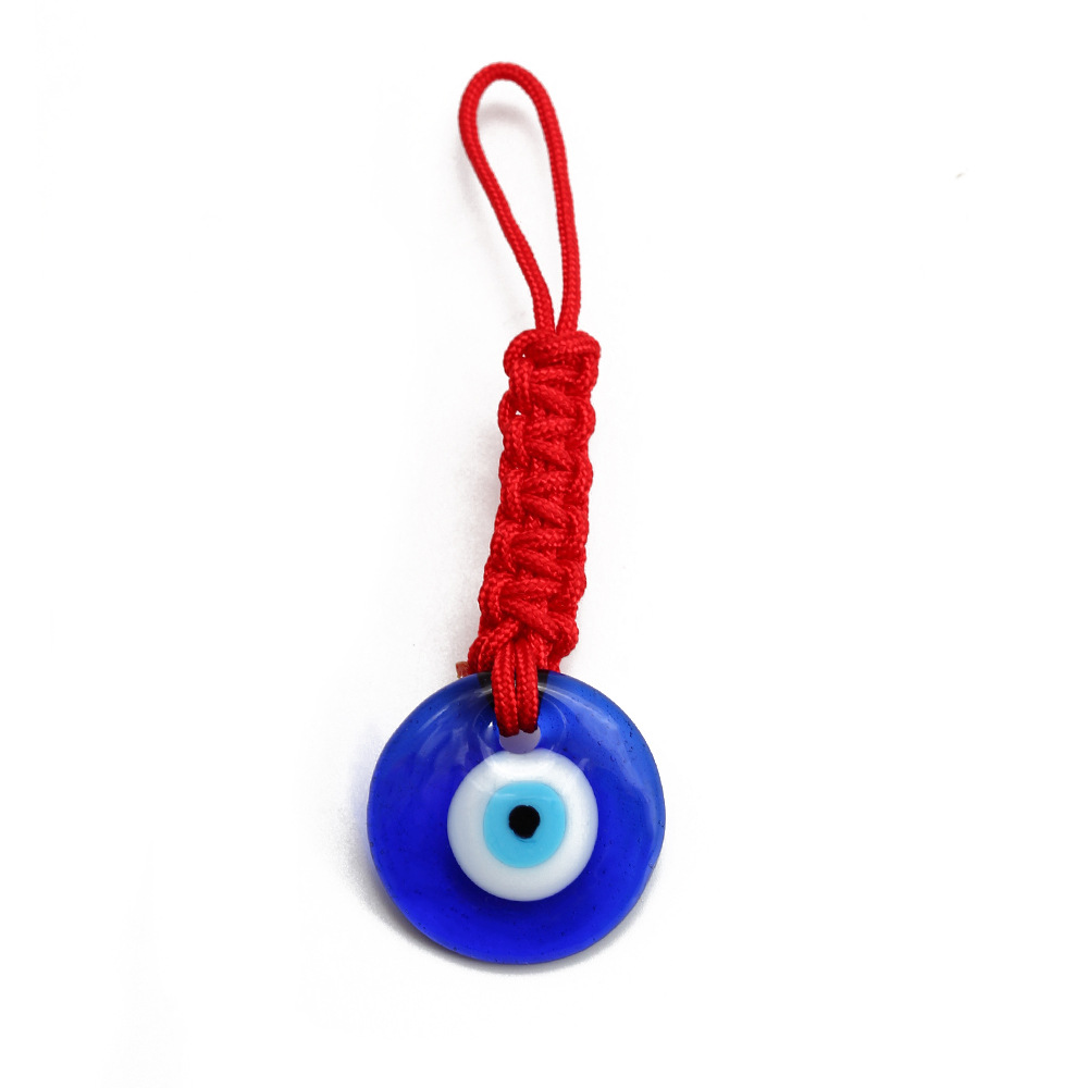 Turkish Evil Eye Keychains Lucky Blue Eye Charm Weave Key Chain Keyring for Men Women Car Key Pendant